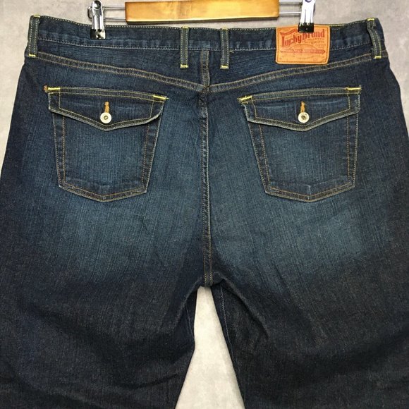 VTG Lucky Brand Mens Rivington Straight Blue Jeans size‎ 40x30 Stretch Denim - Picture 4 of 16